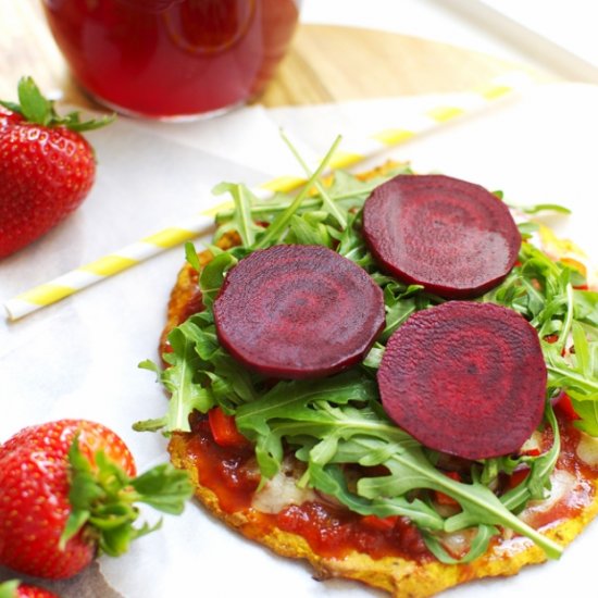 Sweet potato crust pizza