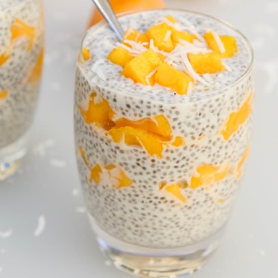 Mango Coconut Chia Seed Parfait