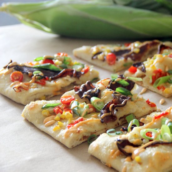 Bacon + Corn + Chipotle Flatbread