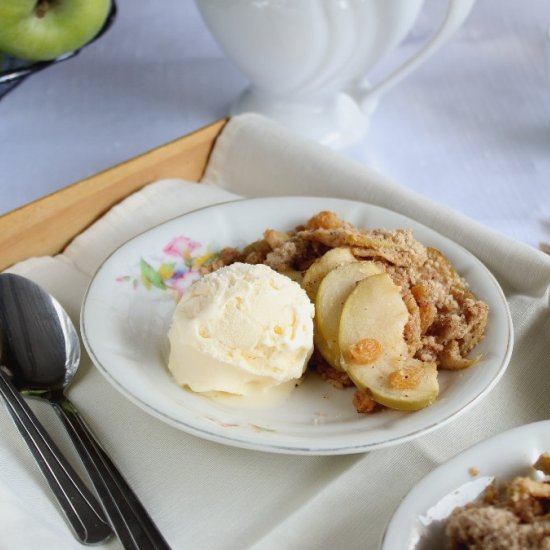 Brazil Nut and Apple Crumble