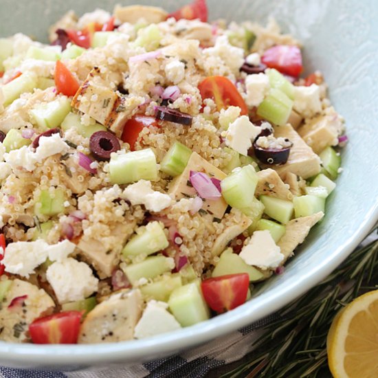 Mediterranean Chicken Quinoa Salad