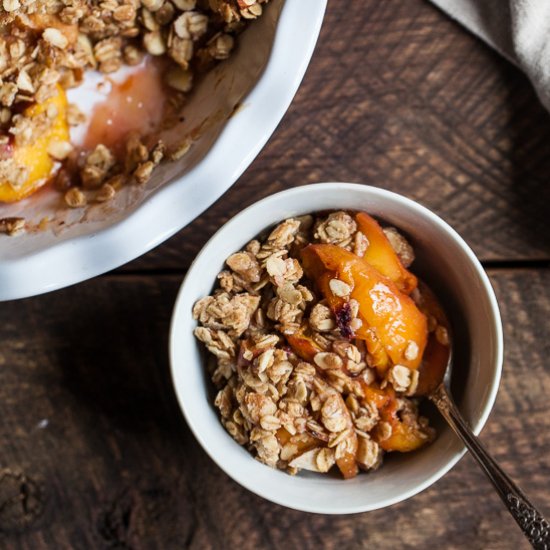 Peach Ginger Crumble