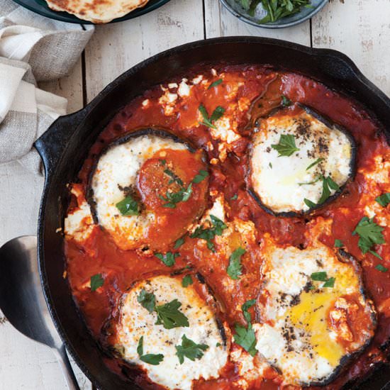 Portobello Shakshuka with Baked Egg