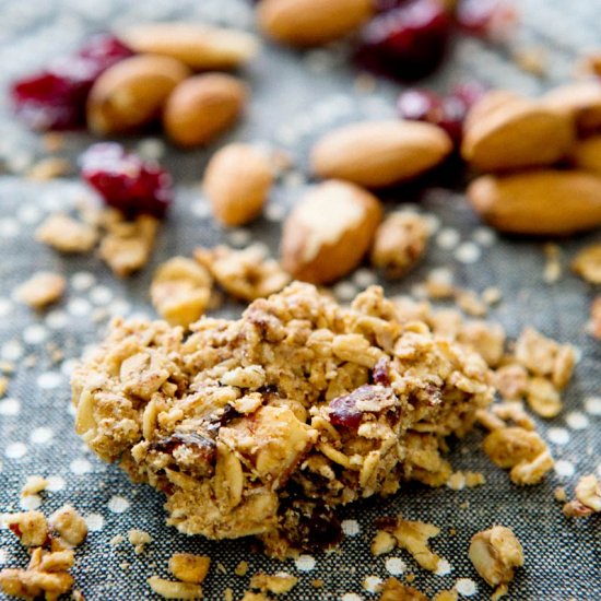 Cranberry Almond Granola Bites