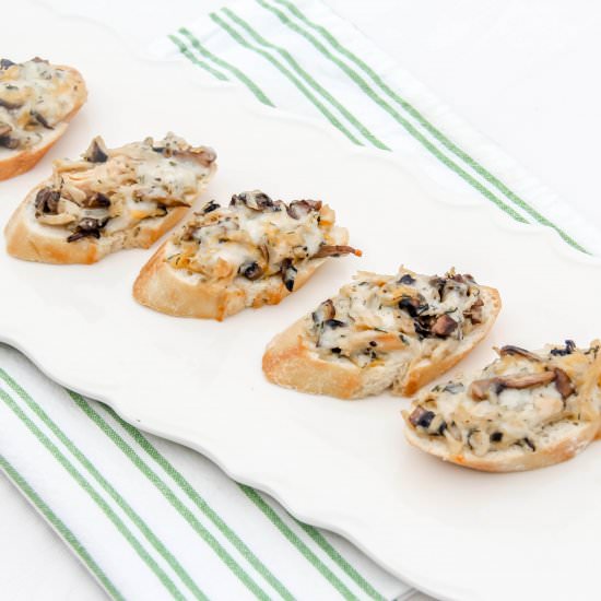 Chicken and Mushroom Canapes