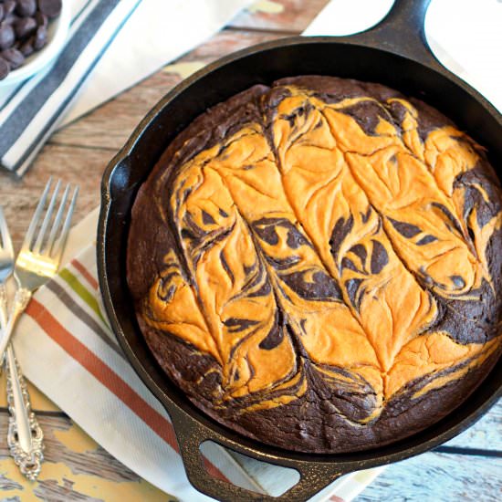 Pumpkin Pie Skillet Brownie