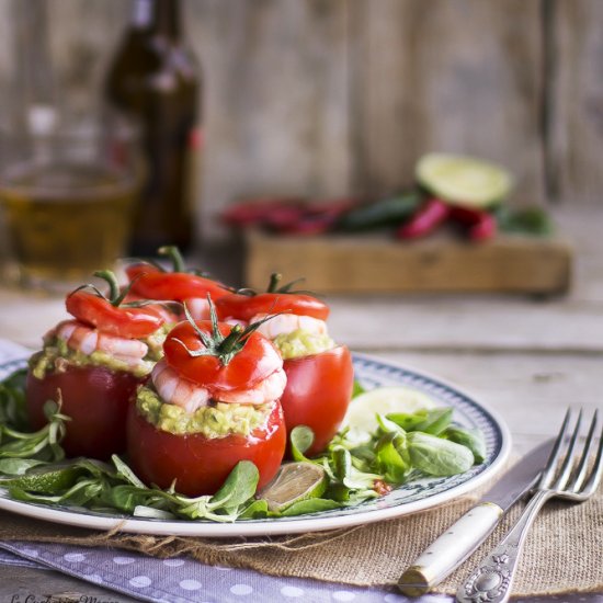 Tomatoes Stuffed with Guacamole