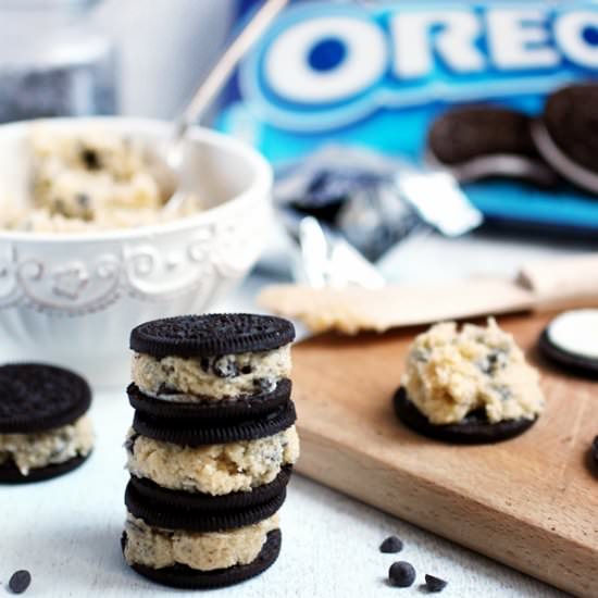 Cookie Dough Stuffed Oreo