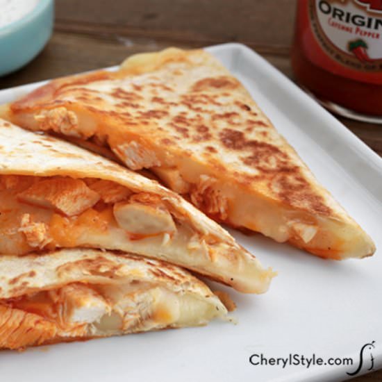 Buffalo Chicken Quesadillas