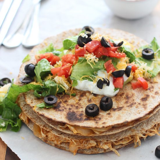 Chicken Enchilada Quesadillas