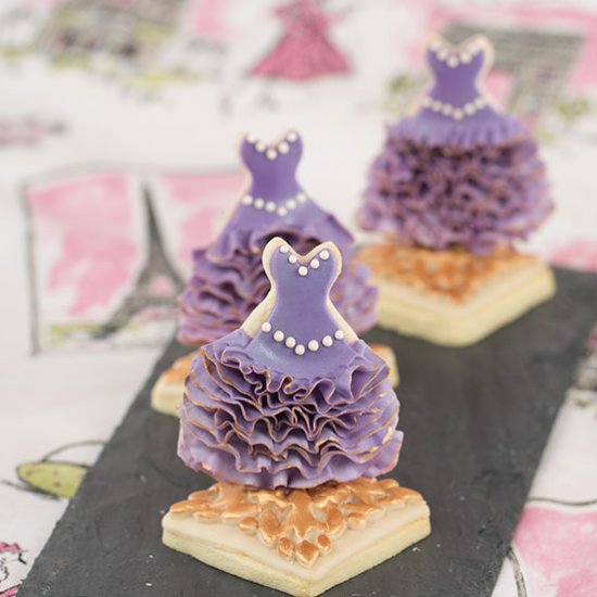 Fondant inspired fashion cookies