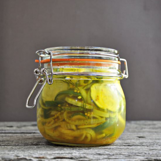 Sweet Spicy Bread & Butter Pickles