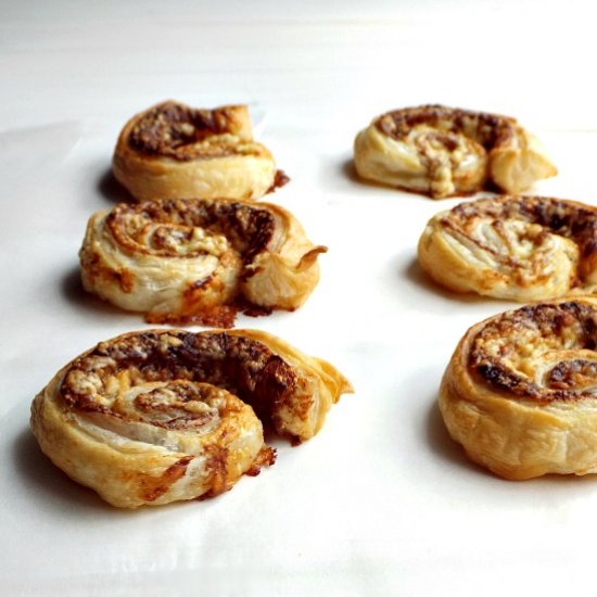 Marmite and cheese whirls