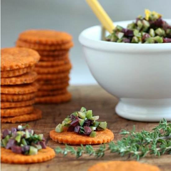 Shortbread with Olive Gremolata