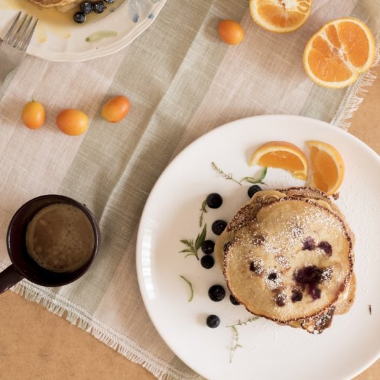 Pancakes w/ Coconut and Oats