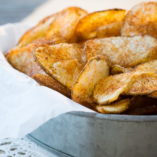 Homemade BBQ Potato Chips