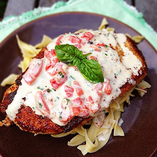 Herb Crusted Chicken in Basil Cream