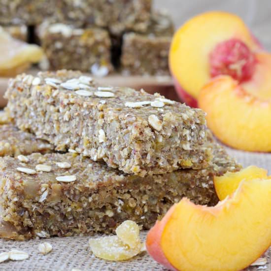 Ginger Peach Oat Bars