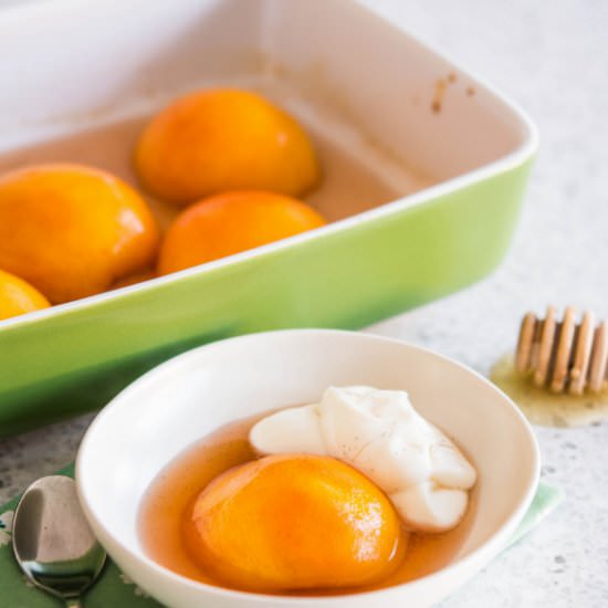 Peaches in Honey & Vanilla Syrup