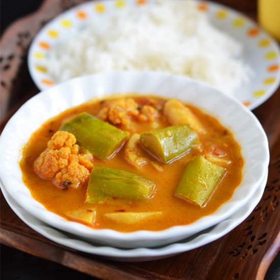 Cauliflower Eggplant Potato Curry