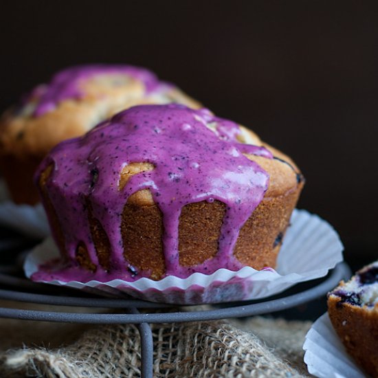 Blueberry Muffin w Blueberry Glaze