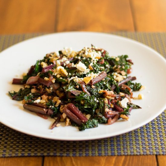 Healthy Sauteed Beet Greens & Kale