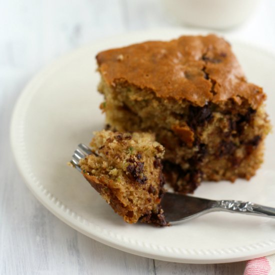 Chocolate Chip Zucchini Snack Cake