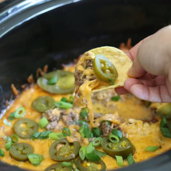 Slow Cooker Seven Layer Bean Dip