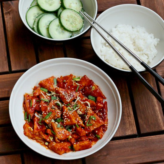 Tofu with Spicy Korean Sauce