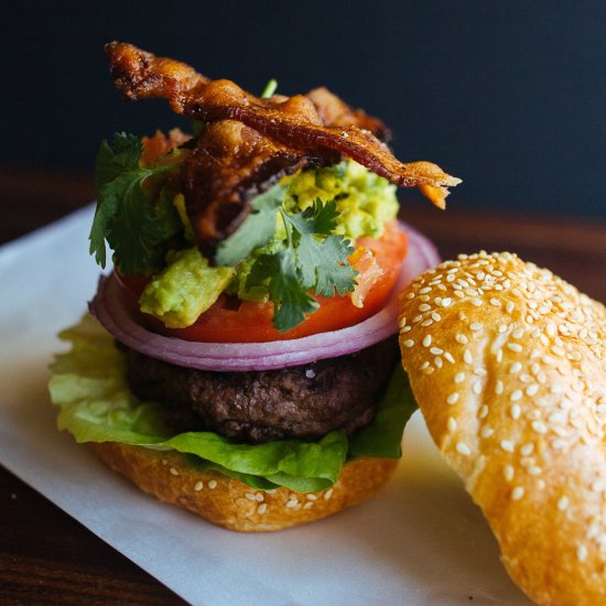 A Way Too Good Guacamole Burger