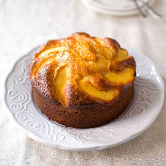 Olive Oil Cake with Fresh Peaches