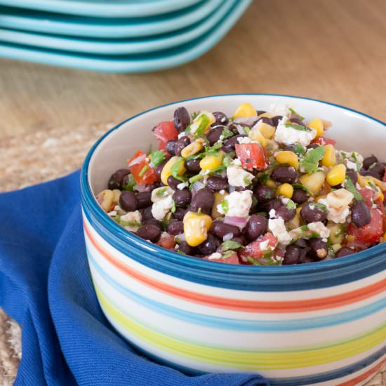 Black Bean, Corn and Feta Salsa