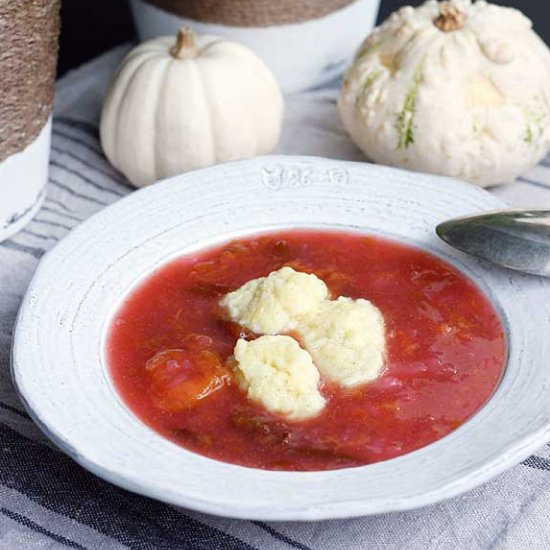 Sweet Plum Soup with Semolina