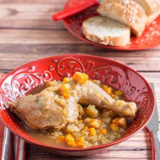 Braised Chicken with Apples