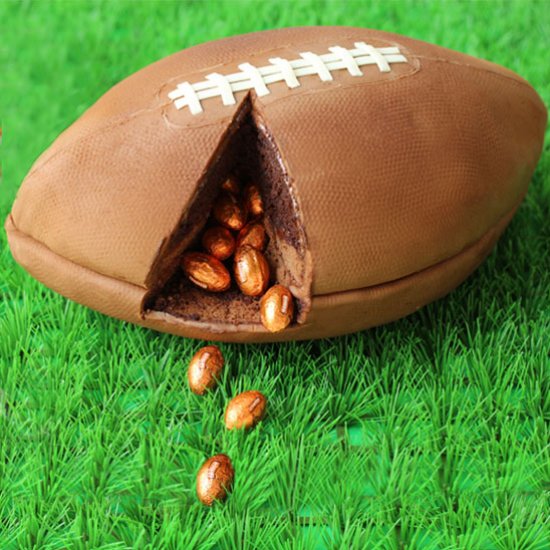 3-D Football Cake