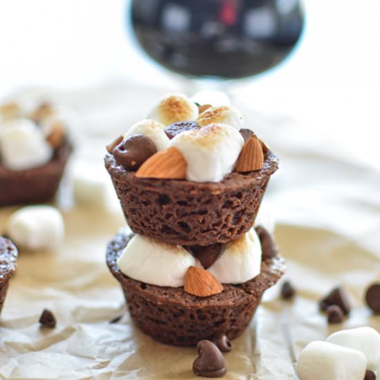 Rocky Road Stout Brownie Cups