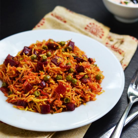 Beetroot Pulao