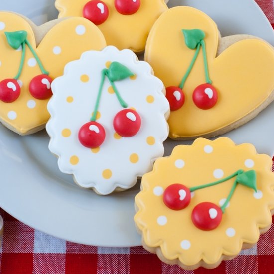 Cherries and Dots Cookies