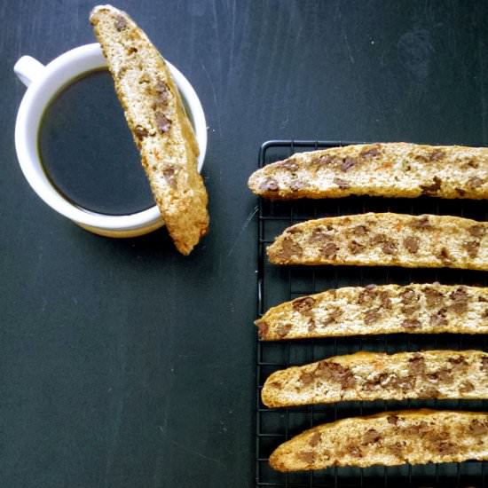 Chili Chocolate Chip Biscotti