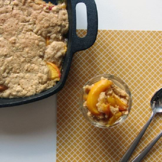 Oatmeal Cookie Peach Cobbler