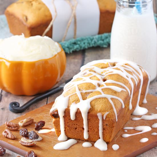 Pumpkin Cream Cheese Bread