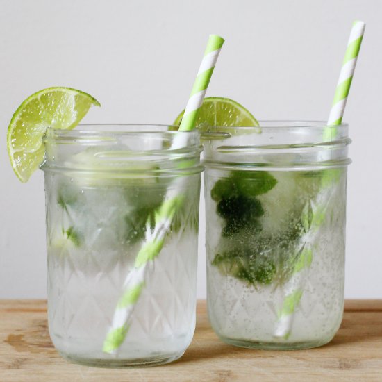 Mint & Lime Coconut Water Ice Cubes