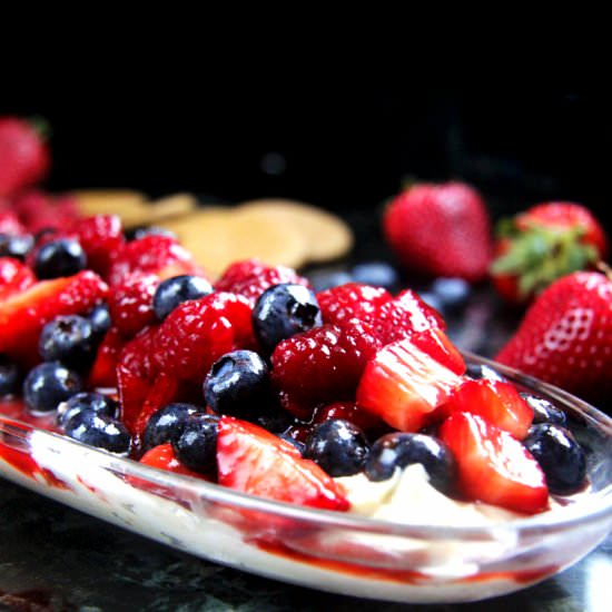 Chocolate Cheesecake Berry Dip