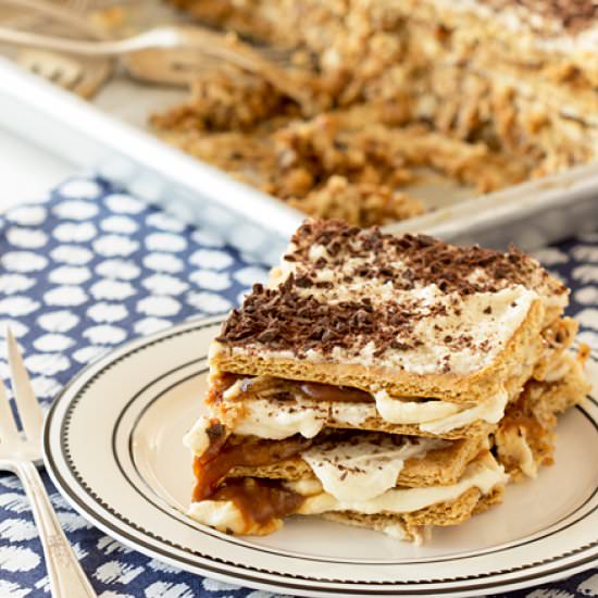 Caramel Coconut Icebox Cake