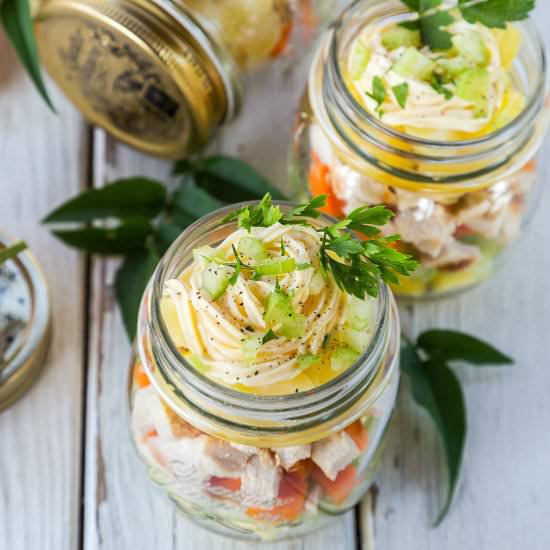 Mason jar chicken salad