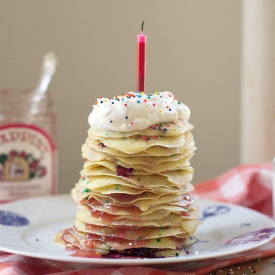 Mini Funfetti Mille Crepe Cake