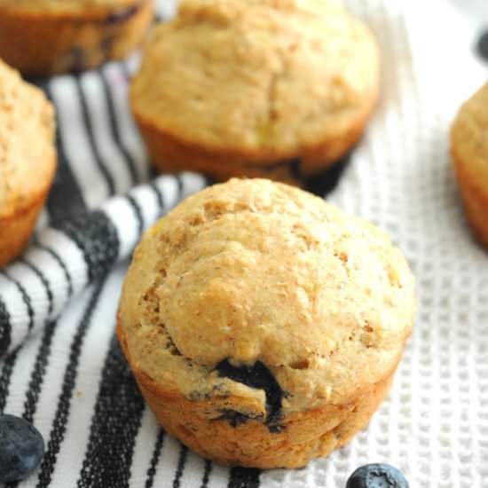 Lemon & Blueberry Bran Muffins