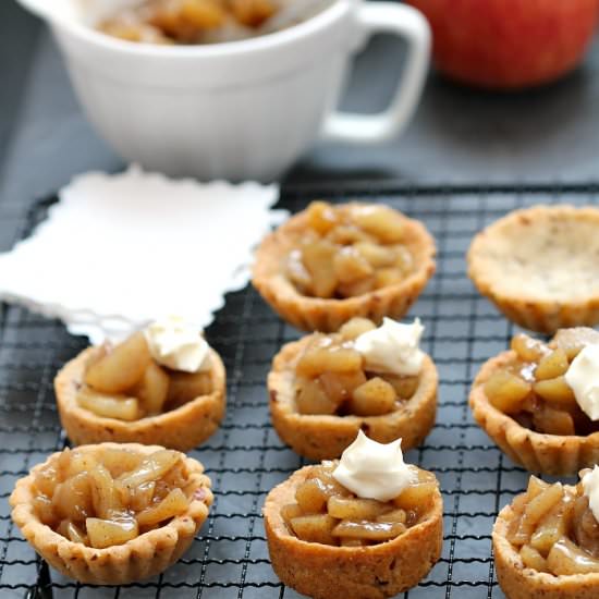 Spiced apple two-bite tarts