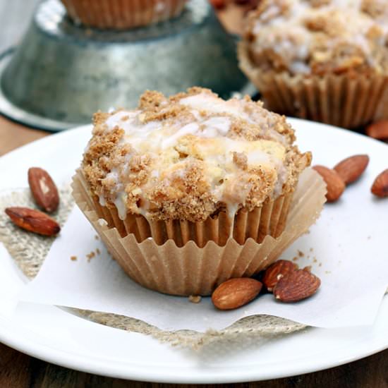 Peach Muffins with Almond Streusel