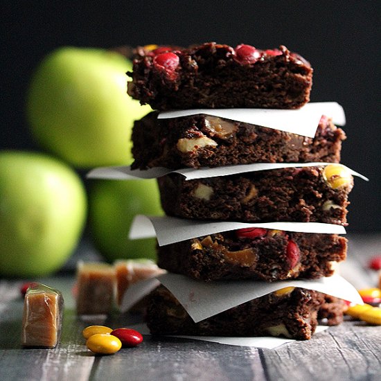 Caramel Candy Apple Brownies